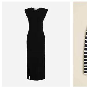 J.Crew NWT Sleeveless sweater-dress in stretch viscose blend black XXS